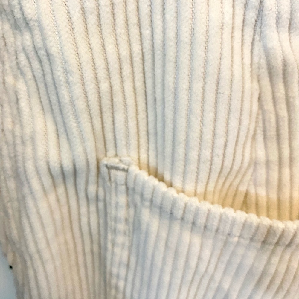 Abercrombie And Fitch White Corduroy Button Skirt - image 3